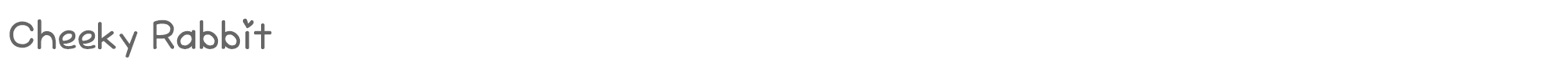 Sample characters Cheeky Rabbit Font